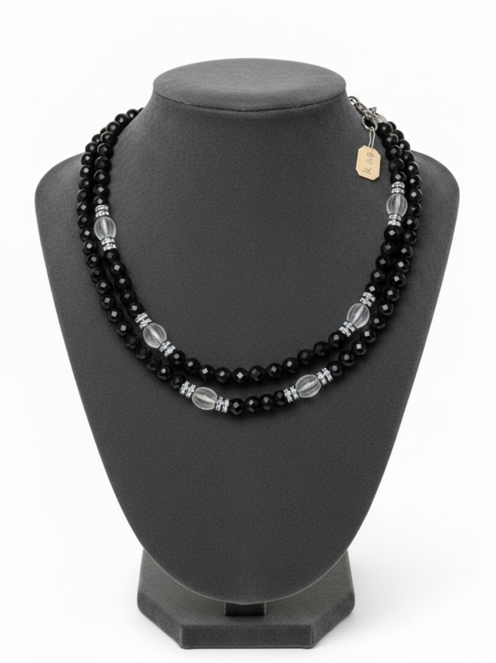 Pauline Rader Faceted DESIGNER RUNWAY Statment Sparkle Mixed Stones Necklace